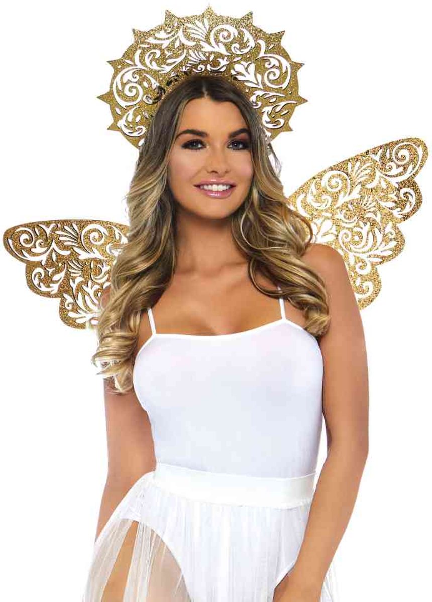 Golden Angel verkleed accessoire set goudkleurig - One size - Leg Avenue