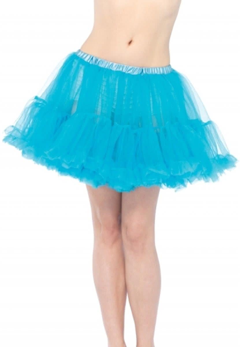 Korte turquoise petticoat voor dames