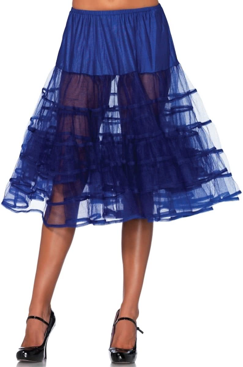 Lange kobalt blauwe petticoat voor dames