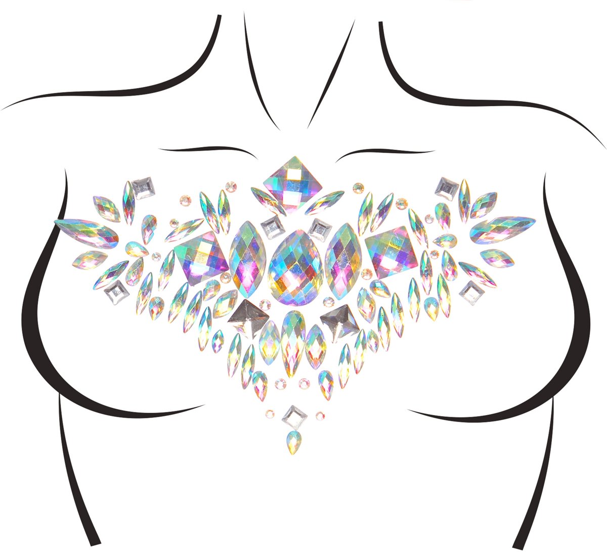 Leg Avenue Body Jewels Sticker Aura Multicolours