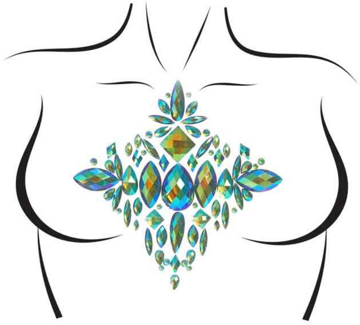   Body Jewels Sticker Ocean Groen