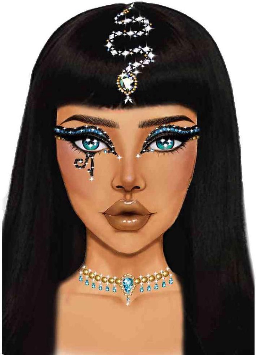   Gezicht Diamanten Sticker Cleopatra Multicolours