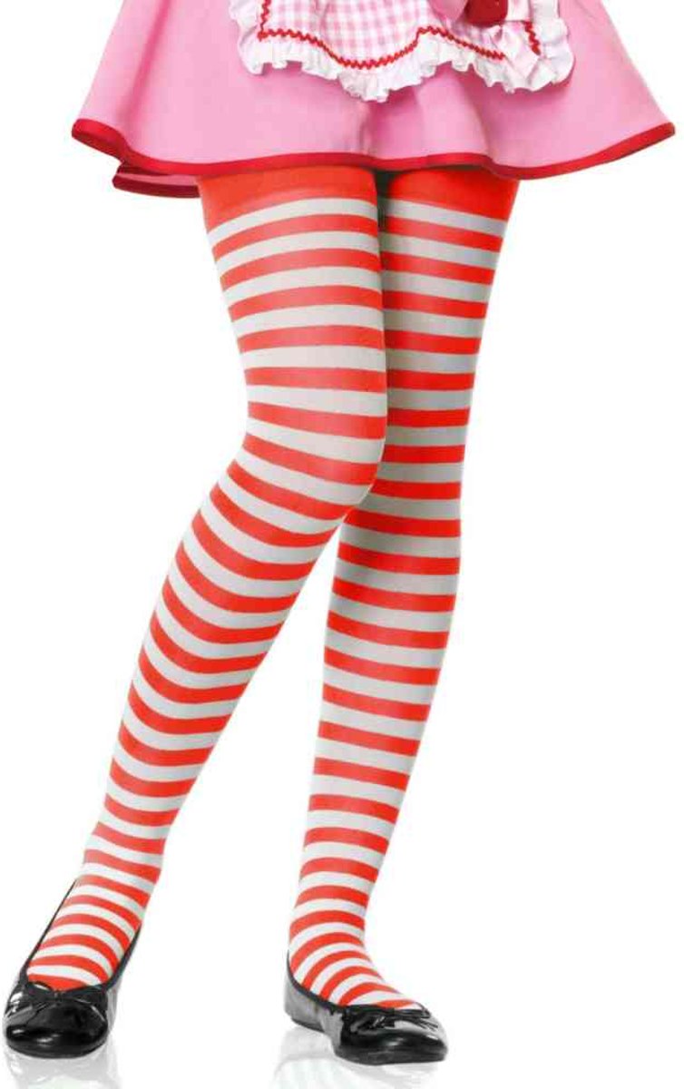 Leg Avenue Kinder Panty -Kids tm 10 jaar- Striped Rood/Wit