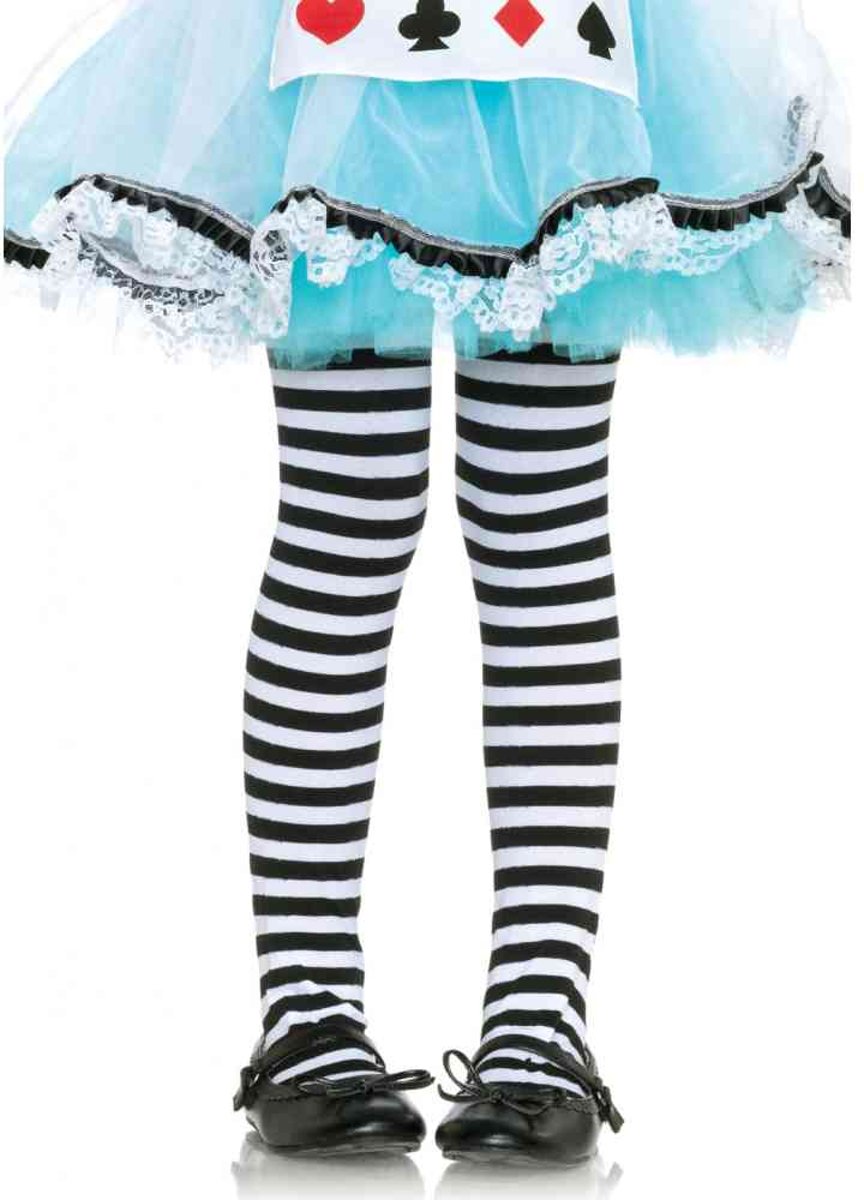 Leg Avenue Kinder Panty -Kids tm 12 jaar- Striped Zwart/Wit