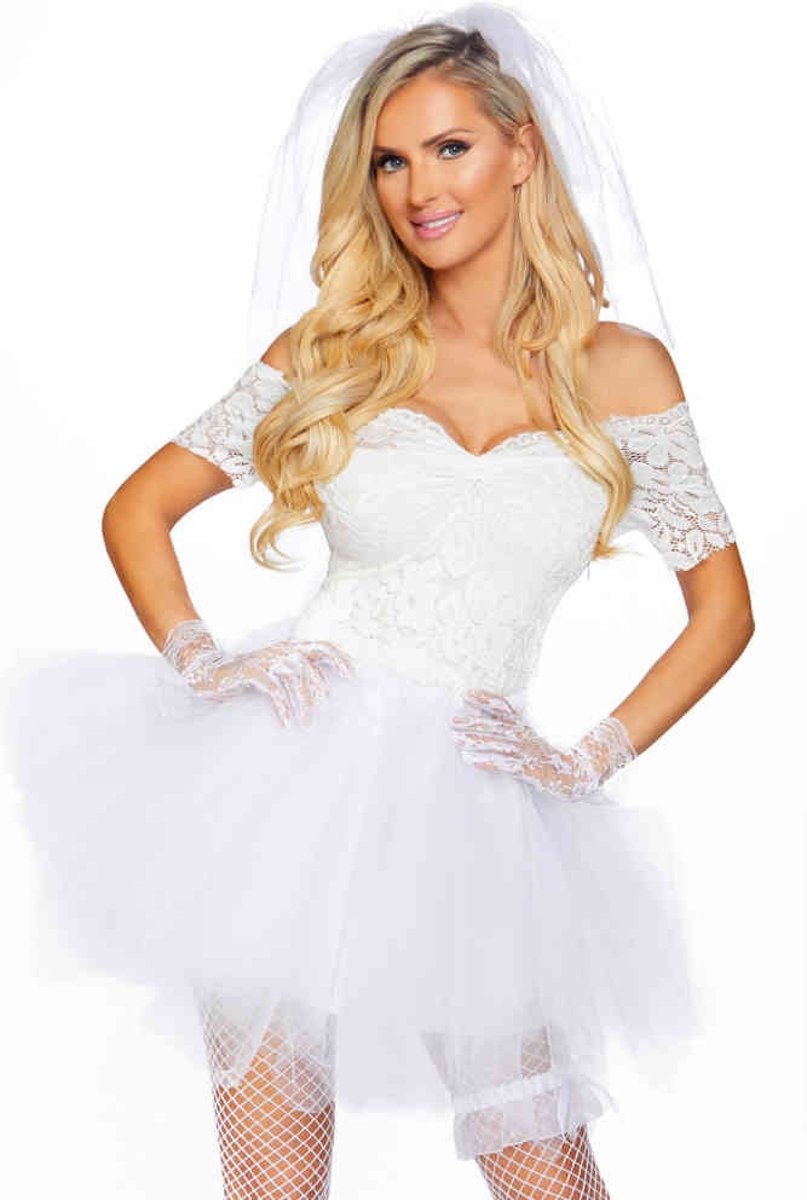 Leg Avenue Kostuum -M/L- Blushing Bride Wit