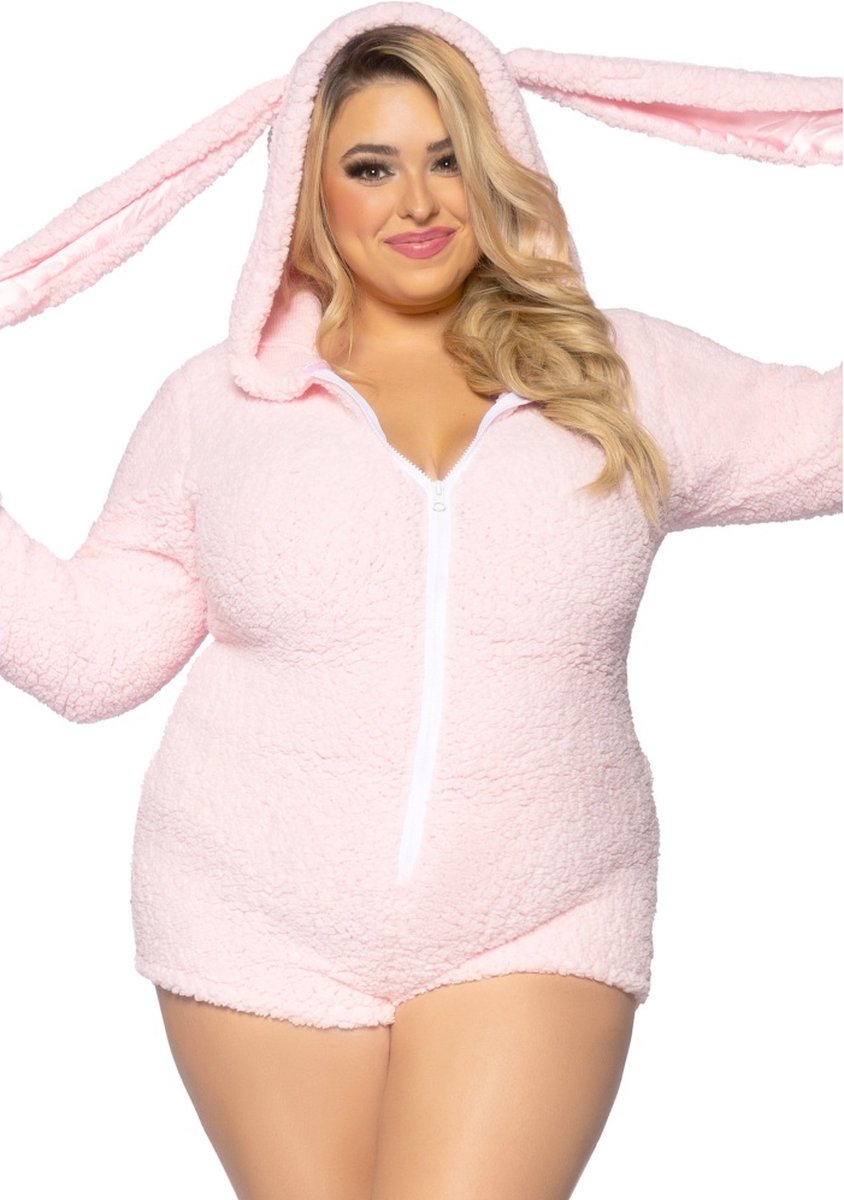 Leg Avenue Kostuum -XL/2XL- Cuddle Bunny Roze