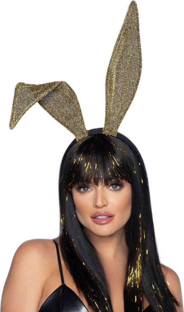 Leg Avenue Oren haarband Glitter Bunny Goudkleurig