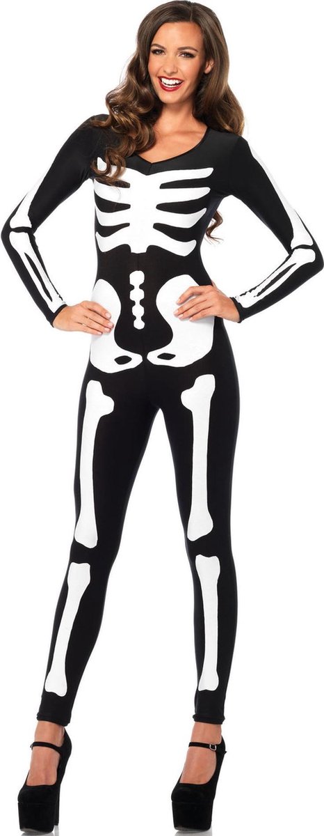 Leg Avenue Skeleton Catsuit , Model 85346, Maat L