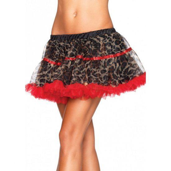 Leg Avenue luxe petticoat luipaard rood