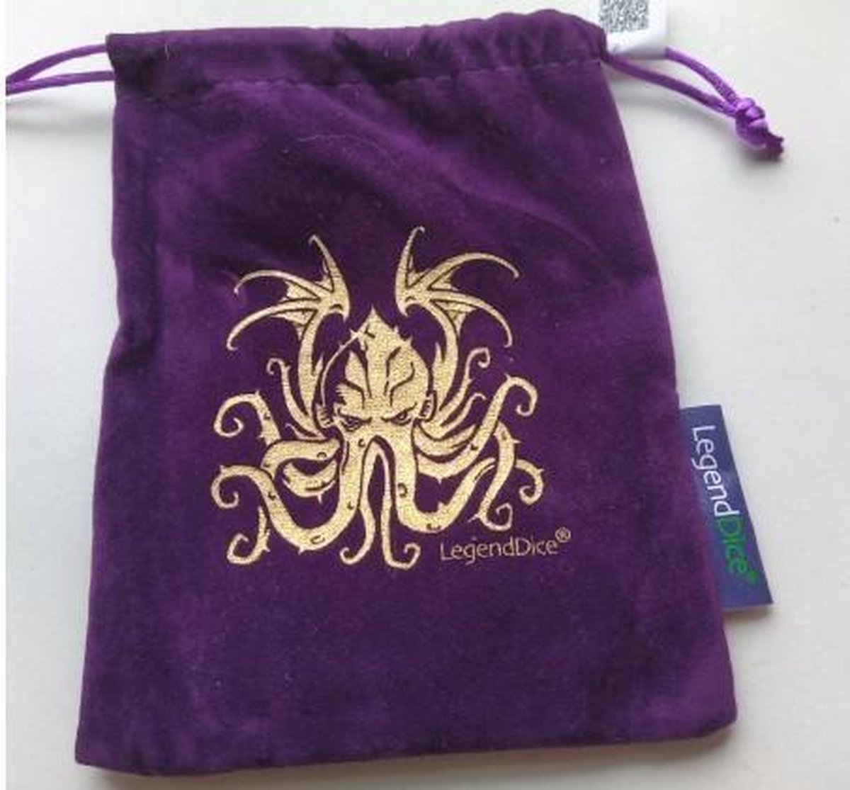 Buidel paars velours met gouden Cthulhu