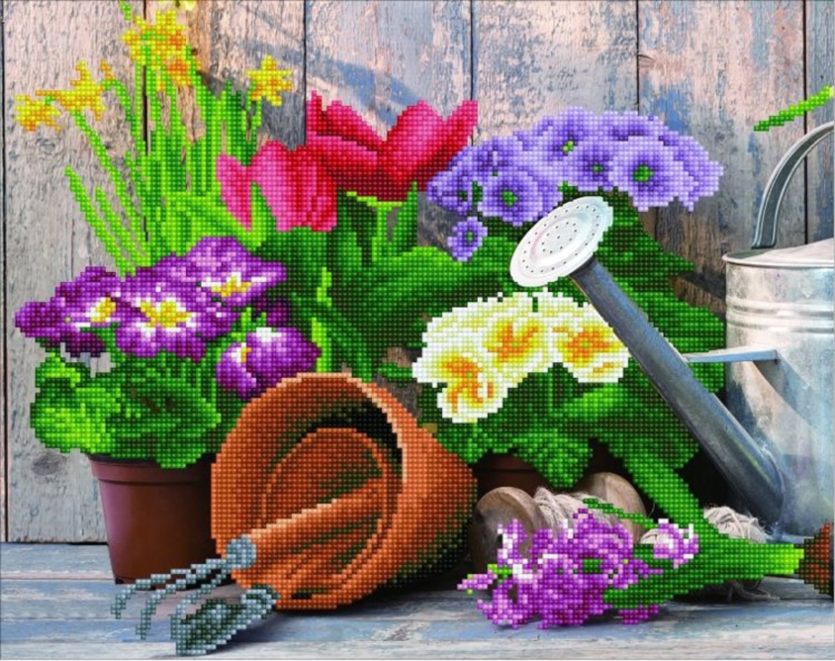 50449 DIAMOND ART(Powered by Diamond Dotz) - 47x37cm Kits Spring Gardening