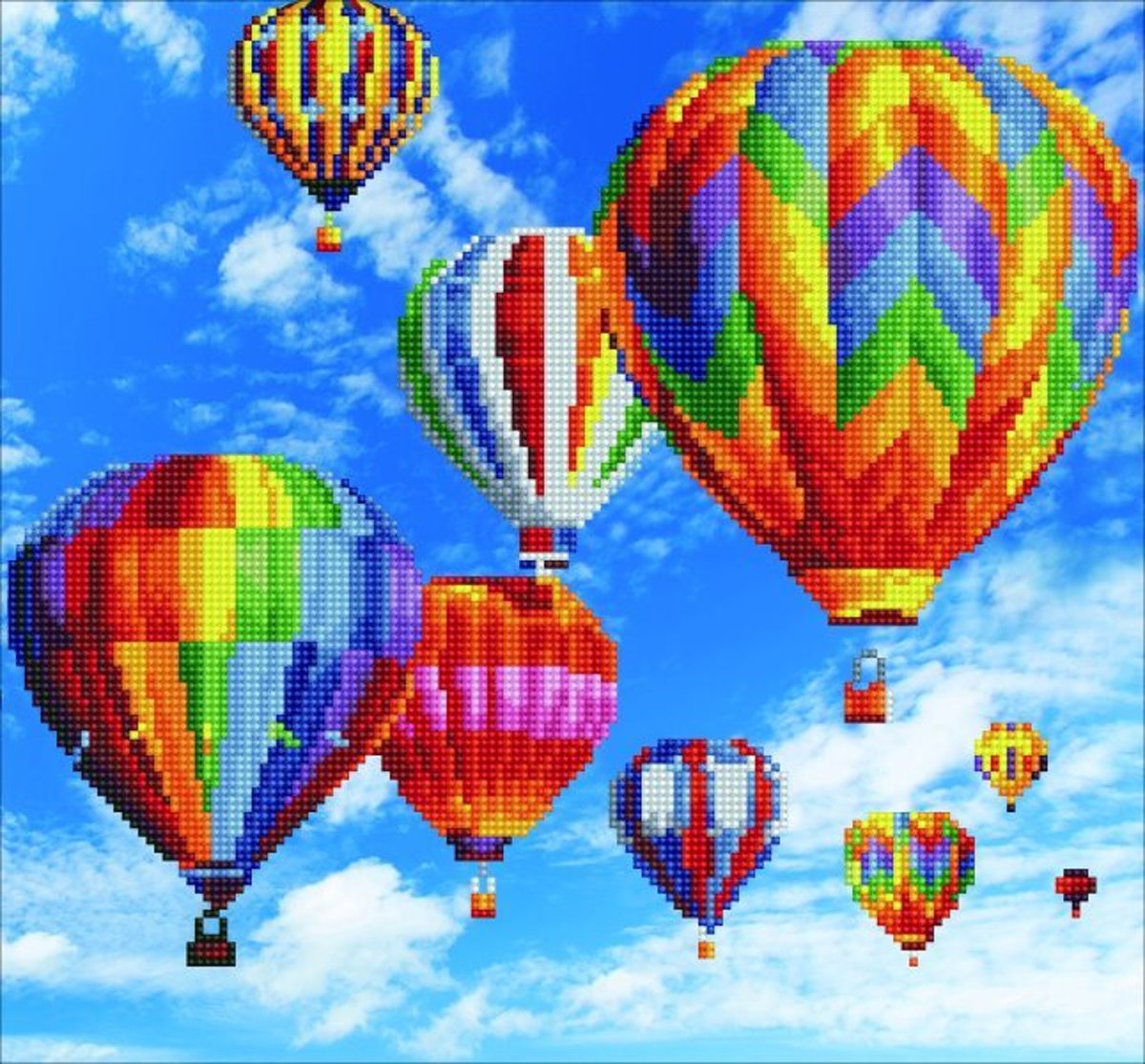 50451 DIAMOND ART(Powered by Diamond Dotz) - 40x37cm Kits Balloons