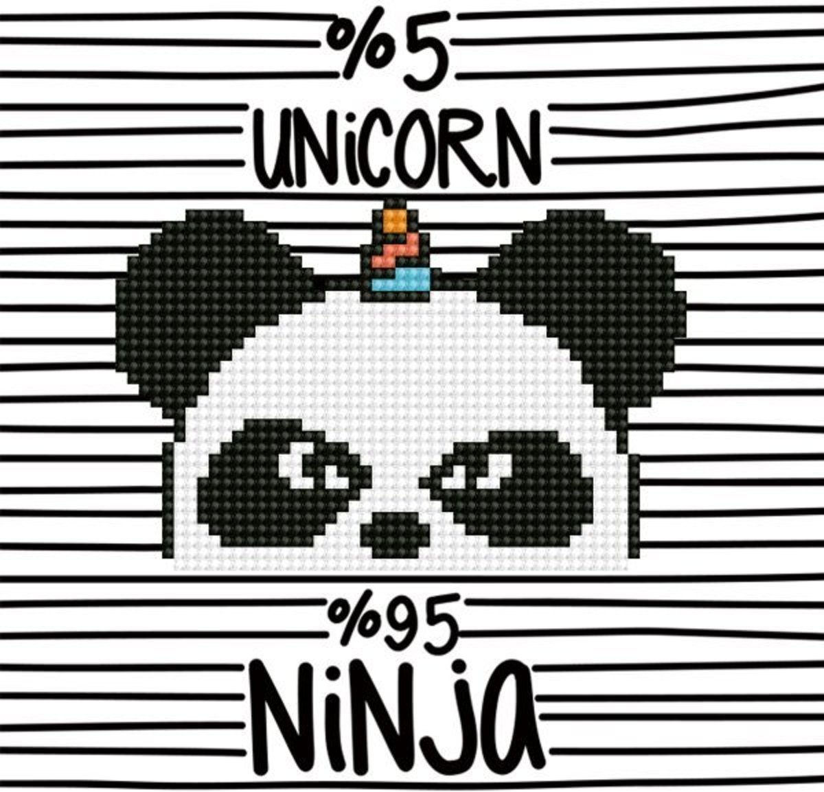 50481 DIAMOND ART(Powered by Diamond Dotz) - 20.32 x 20.32cm Kits Ninja panda-corn