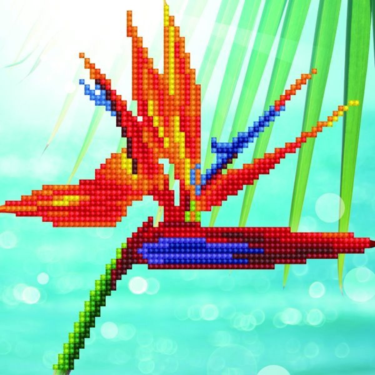 50498 DIAMOND ART(Powered by Diamond Dotz) - 20.32 x 20.32cm Kits Bird of Paradise