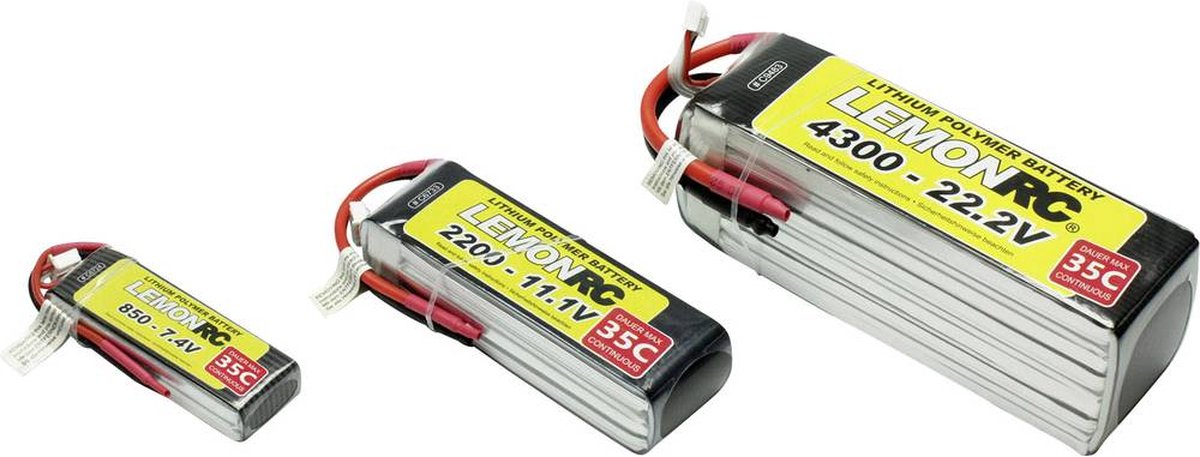 LemonRC LiPo accupack 11.1 V 1000 mAh Aantal cellen: 3 35 C Softcase Open kabeleinden