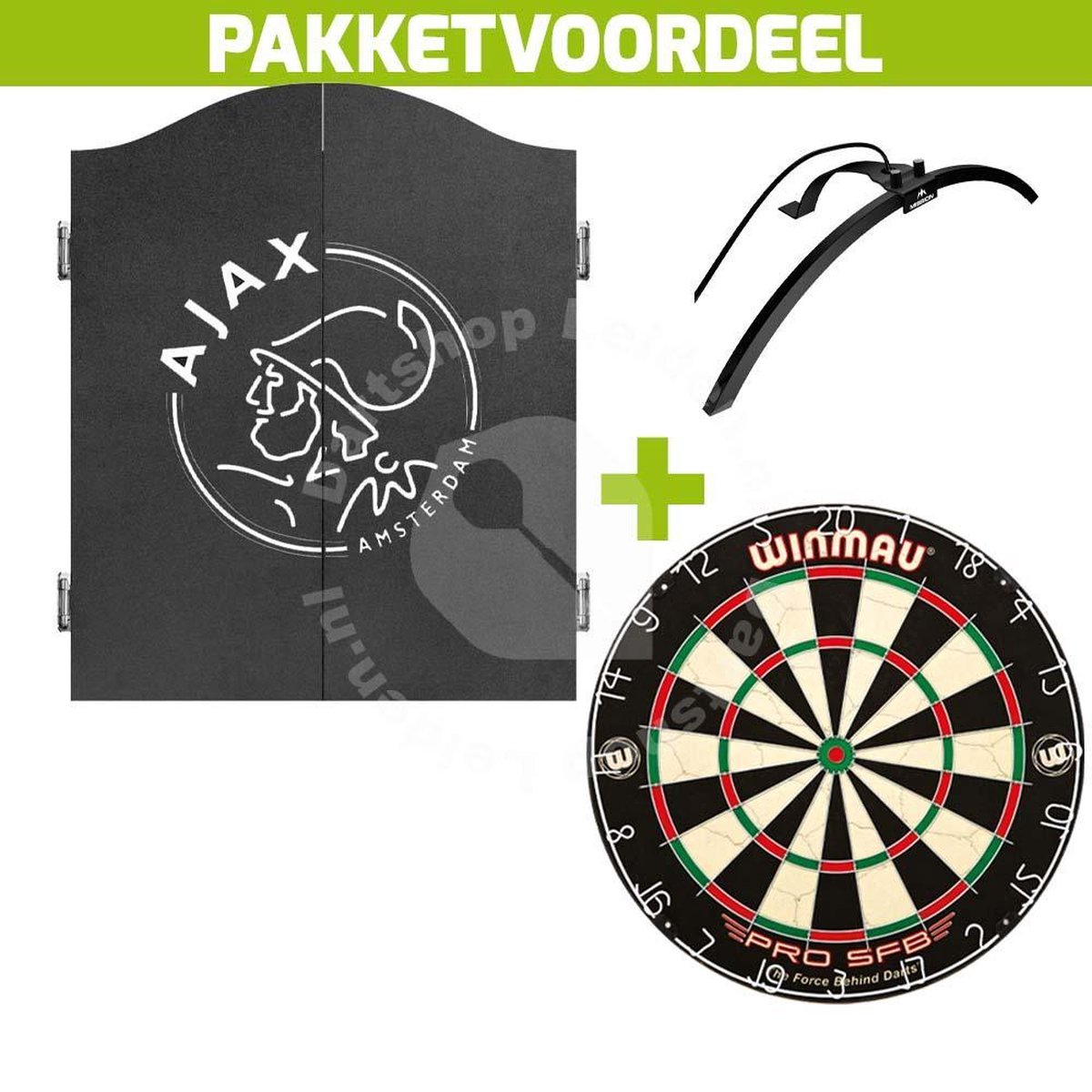 Ajax Kabinet Deluxe Zwart + Winmau Pro SFB + Mission Torus 100