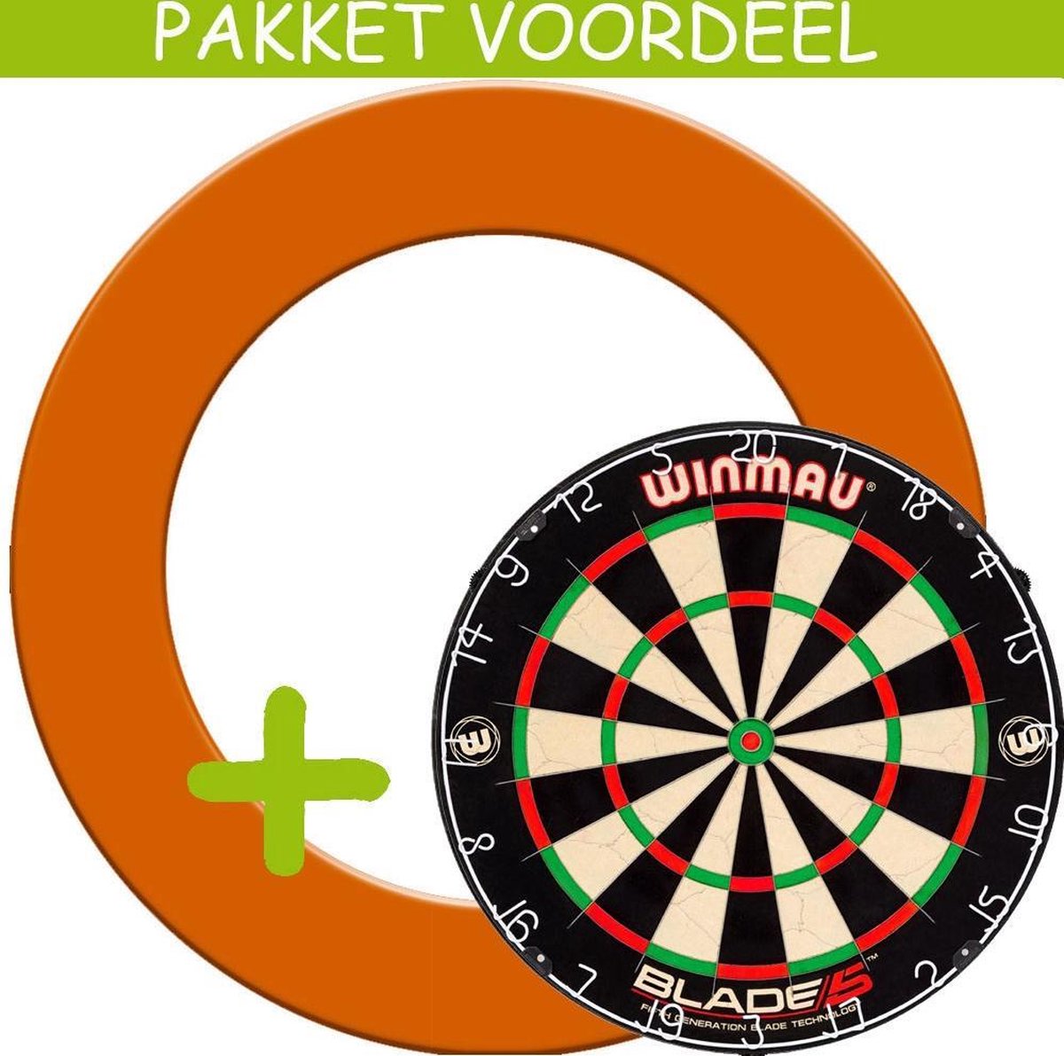 Dartbord Surround VoordeelPakket - Blade 5 -  Rubberen Surround-- (Oranje)