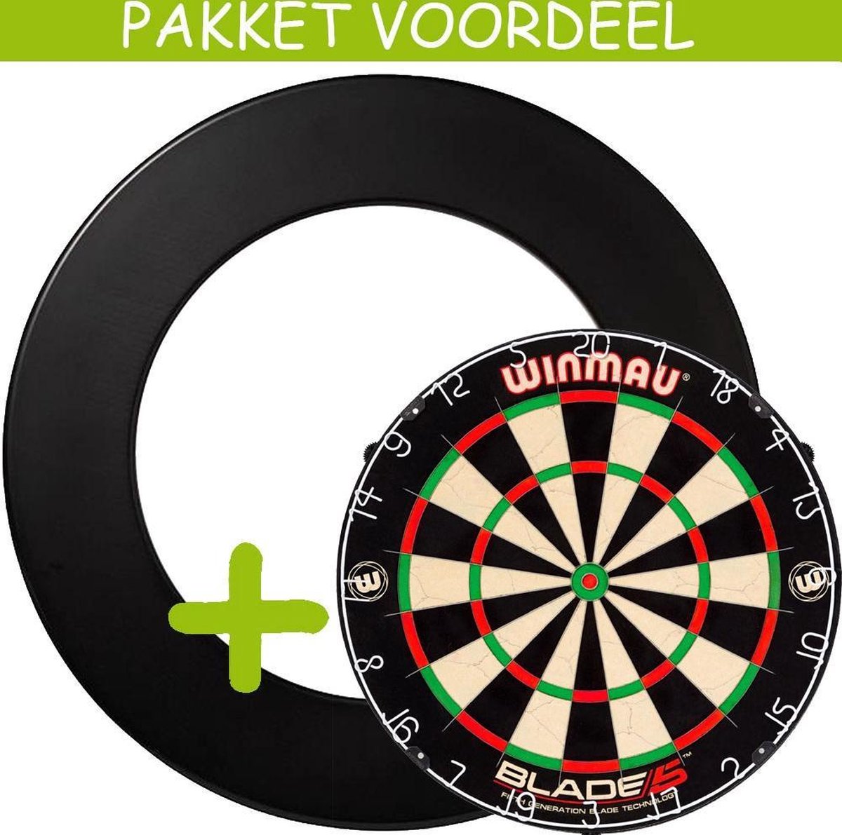 Dartbord Surround VoordeelPakket - Blade 5 -  Rubberen Surround-- (Zwart)