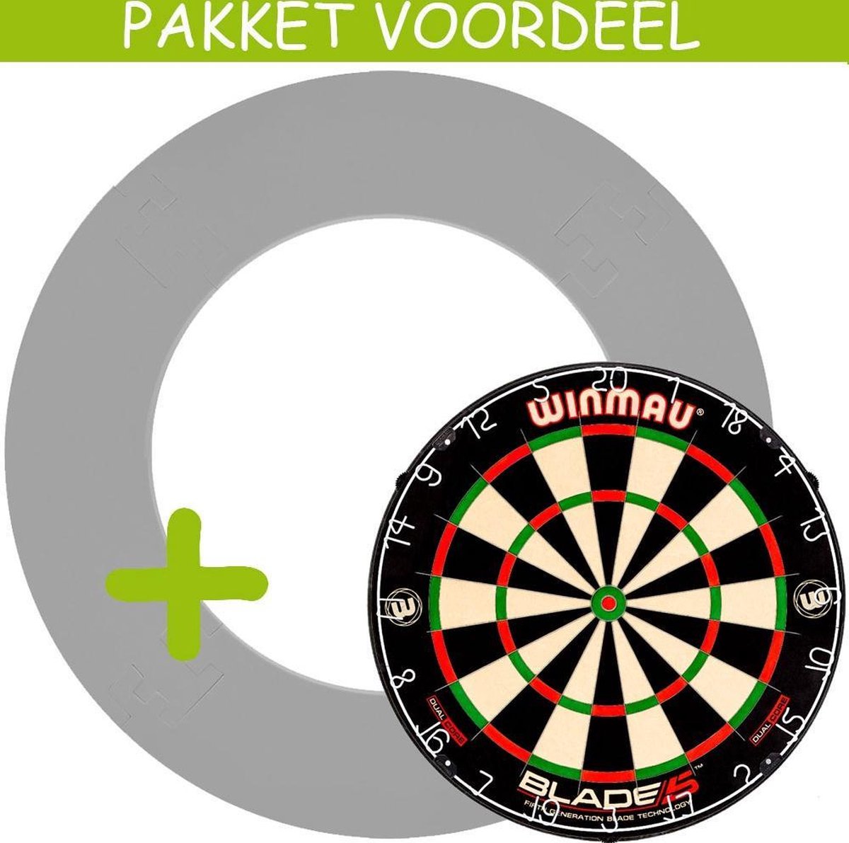 Dartbord Surround VoordeelPakket - Dual Core -  EVA Surround-- (Grijs)