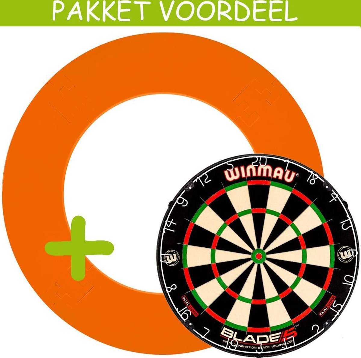 Dartbord Surround VoordeelPakket - Dual Core -  EVA Surround-- (Oranje)