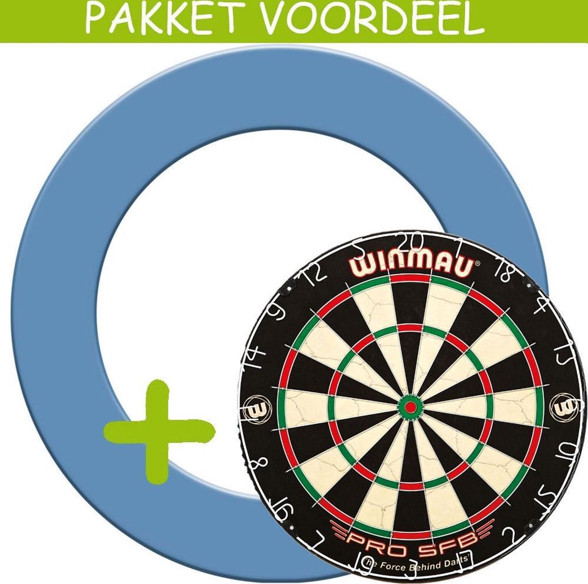 Dartbord Surround VoordeelPakket - Pro SFB -  Rubberen Surround-- (Aqua)