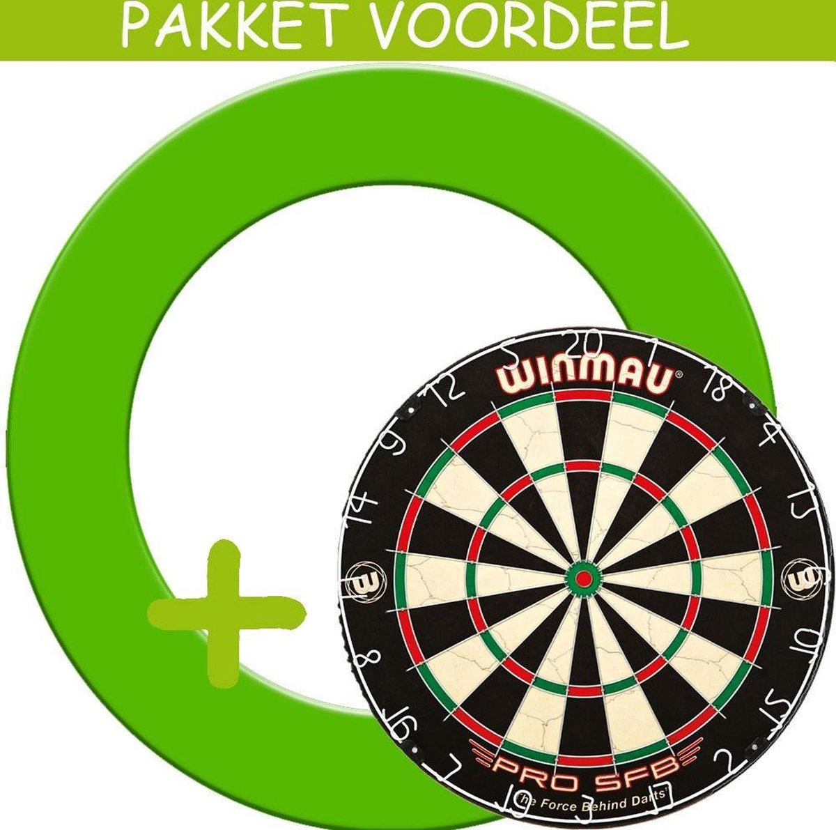 Dartbord Surround VoordeelPakket - Pro SFB -  Rubberen Surround-- (Groen)