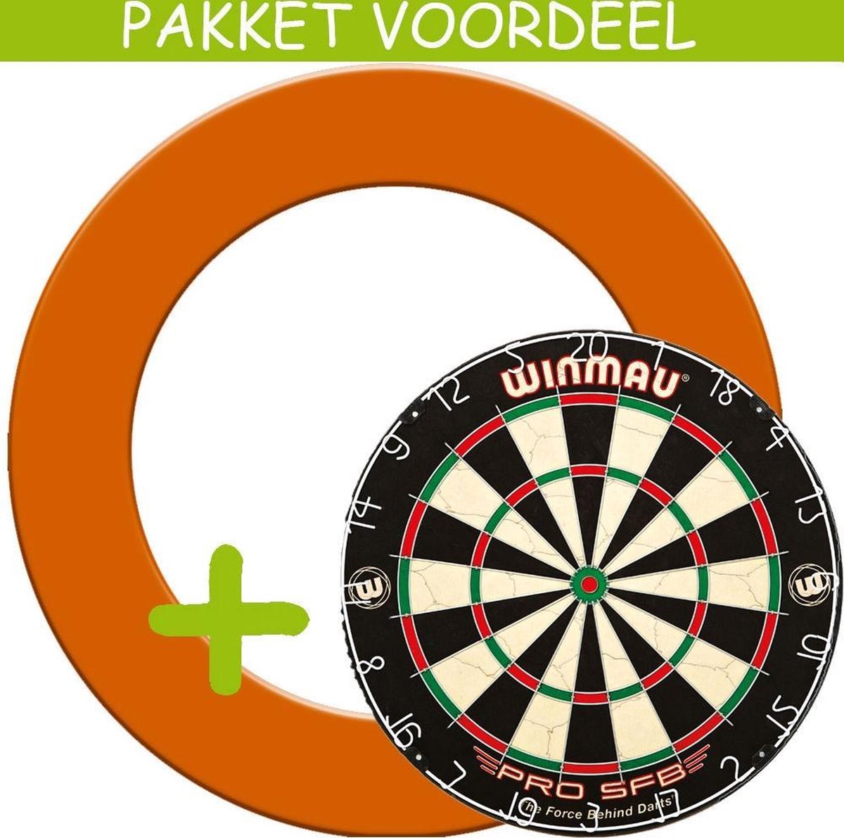 Dartbord Surround VoordeelPakket - Pro SFB -  Rubberen Surround-- (Oranje)