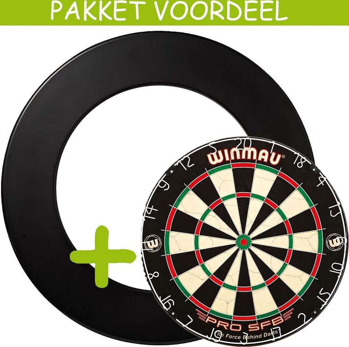 Dartbord Surround VoordeelPakket - Pro SFB -  Rubberen Surround-- (Zwart)