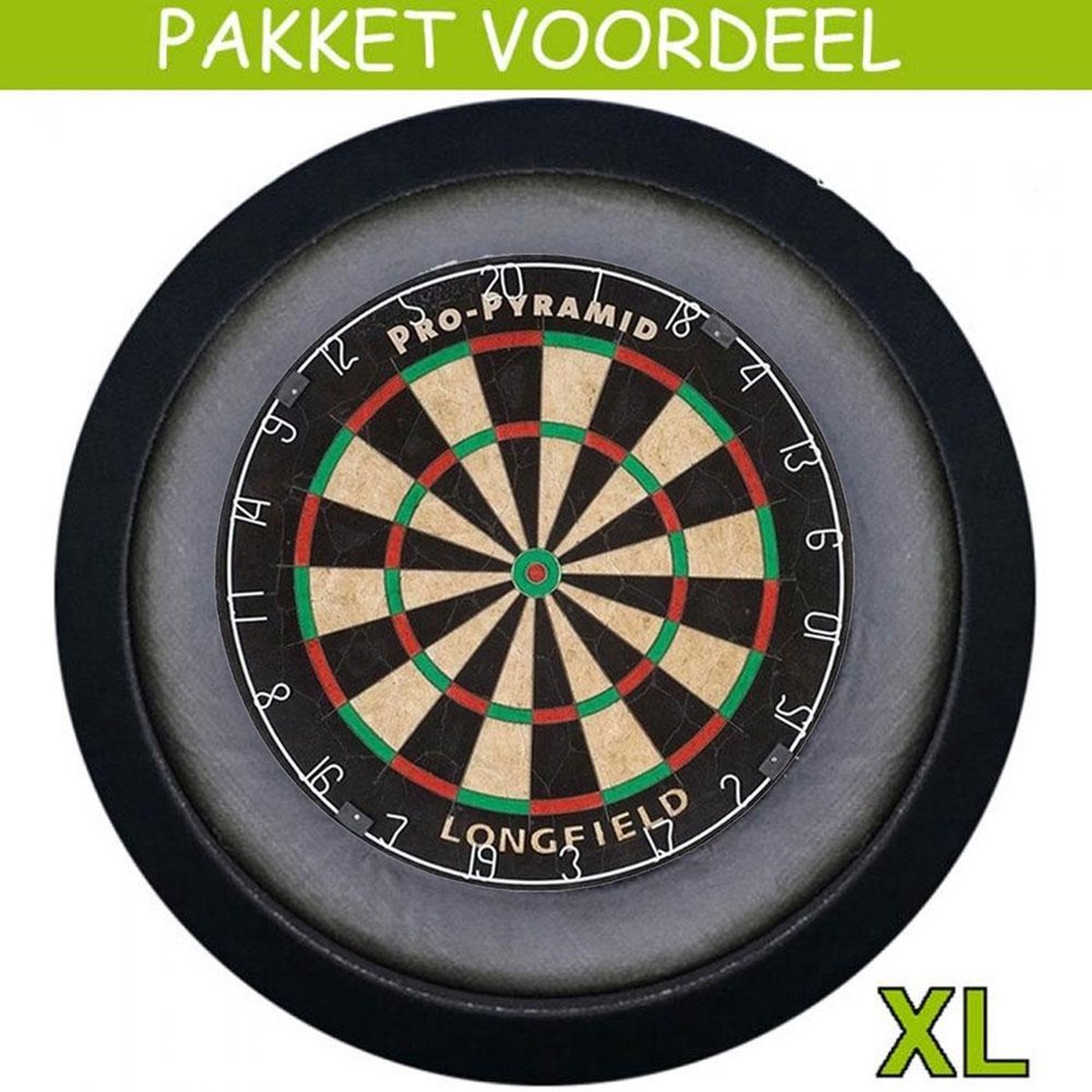 Dartbord Verlichting Voordeelpakket Super Deluxe + Pro Pyramid + Dartbordverlichting Deluxe XL(Zwart)