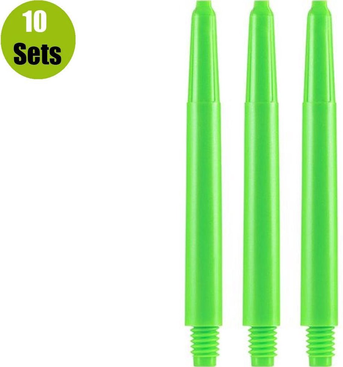 Fluor Dartshafts - Groen - (10 Sets) - Short