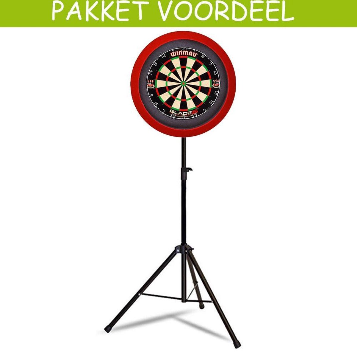 Lena Heavy Duty Dartstandaard - Blade 5 -   - Dartbordverlichting Basic (Rood)