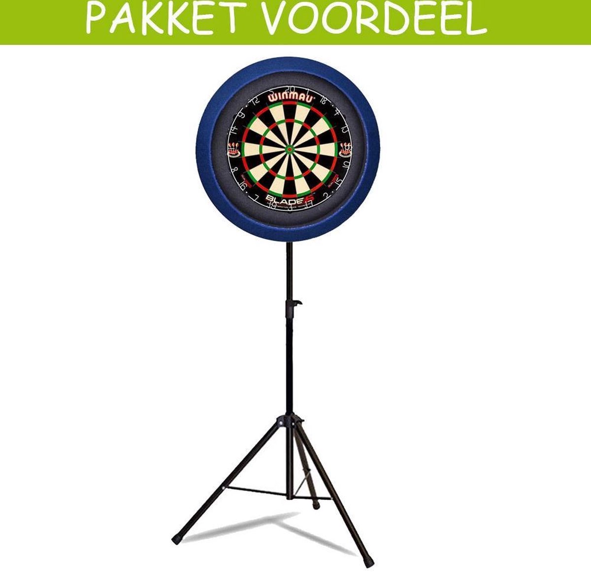 Lena Heavy Duty Dartstandaard  -Dartbordverlichting Basic Blauw