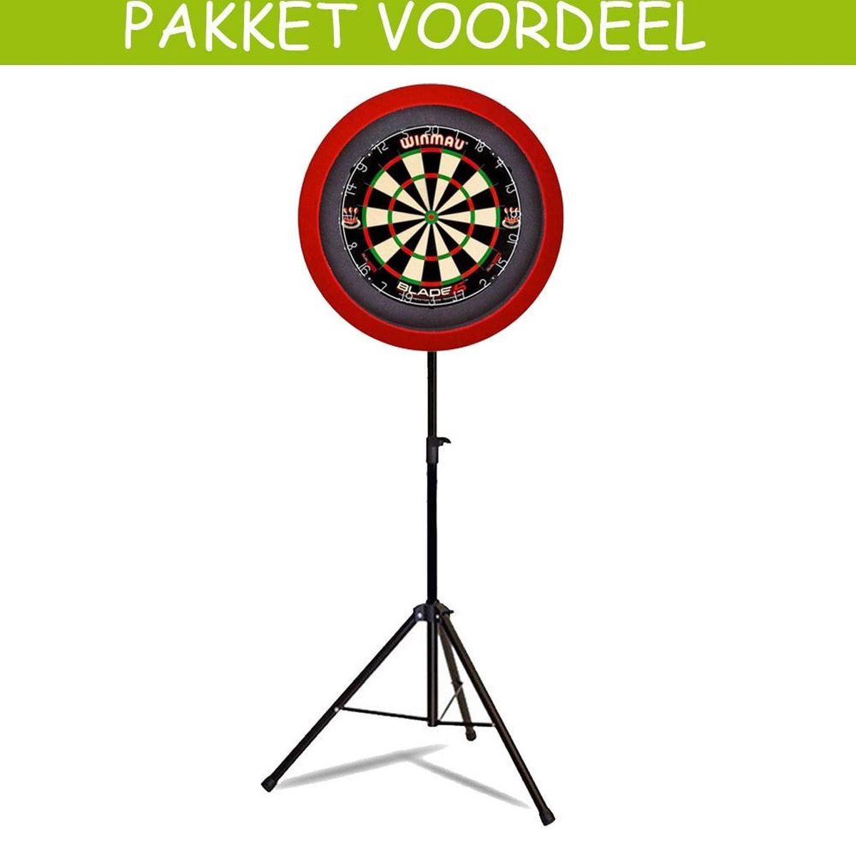 Lena Heavy Duty Dartstandaard  -Dartbordverlichting Basic Rood