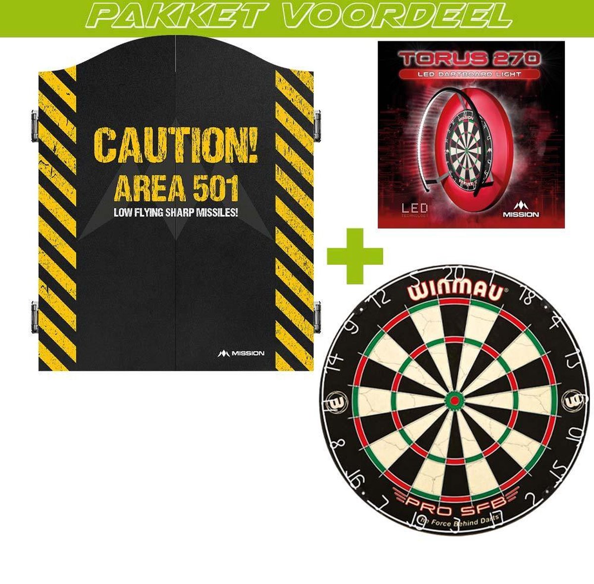 Mission Caution 501 + Winmau Pro SFB + Mission Torus 270