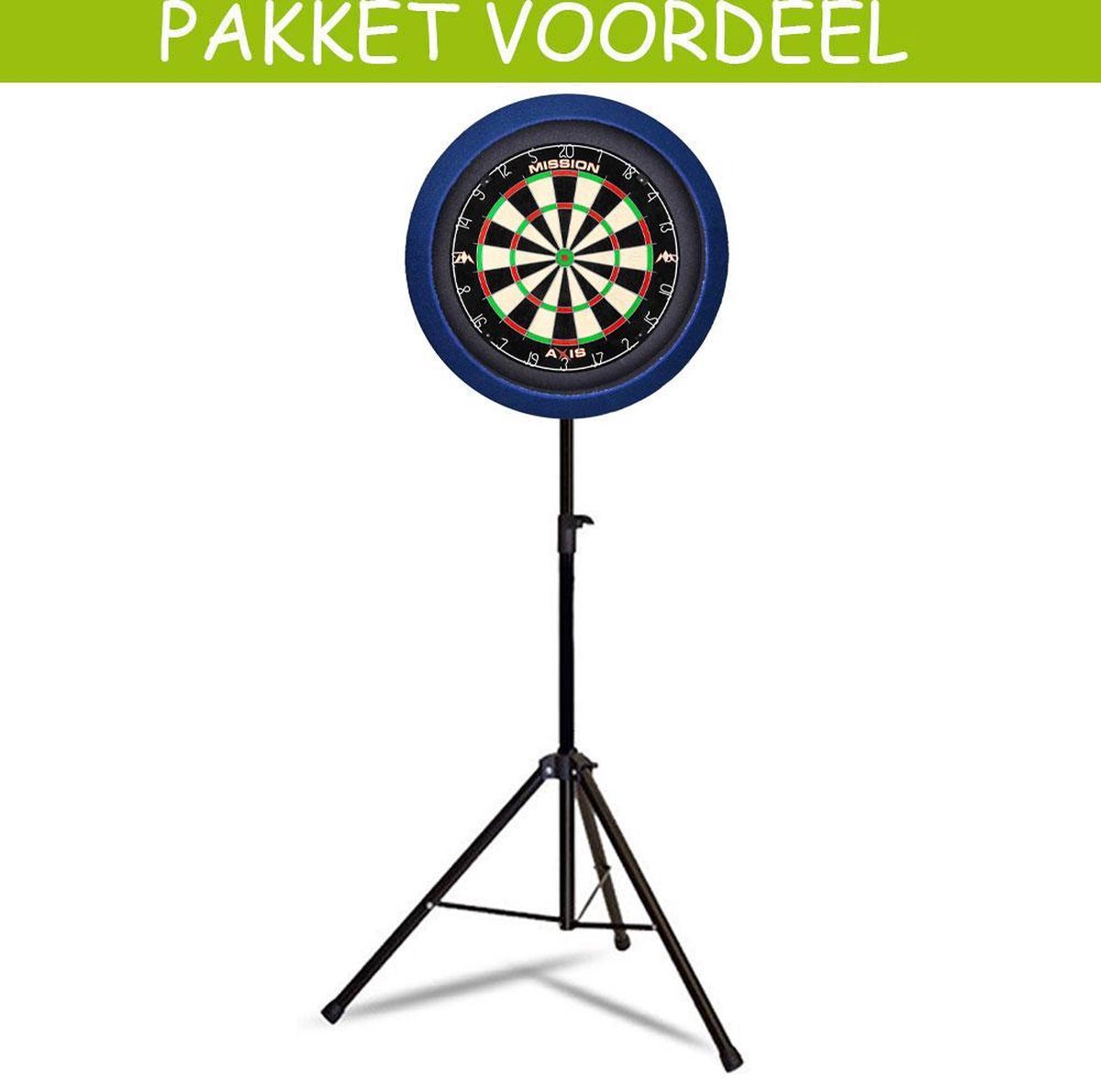 Mobiele Dartbaan VoordeelPakket Basic - Mission Axis -   - Dartbordverlichting Basic (Blauw)