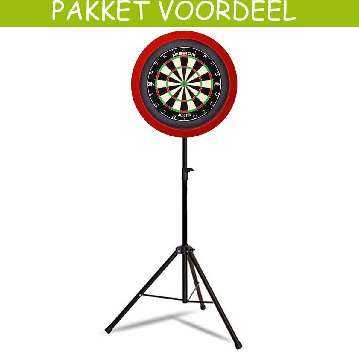 Mobiele Dartbaan VoordeelPakket Basic - Mission Axis -   - Dartbordverlichting Basic (Rood)