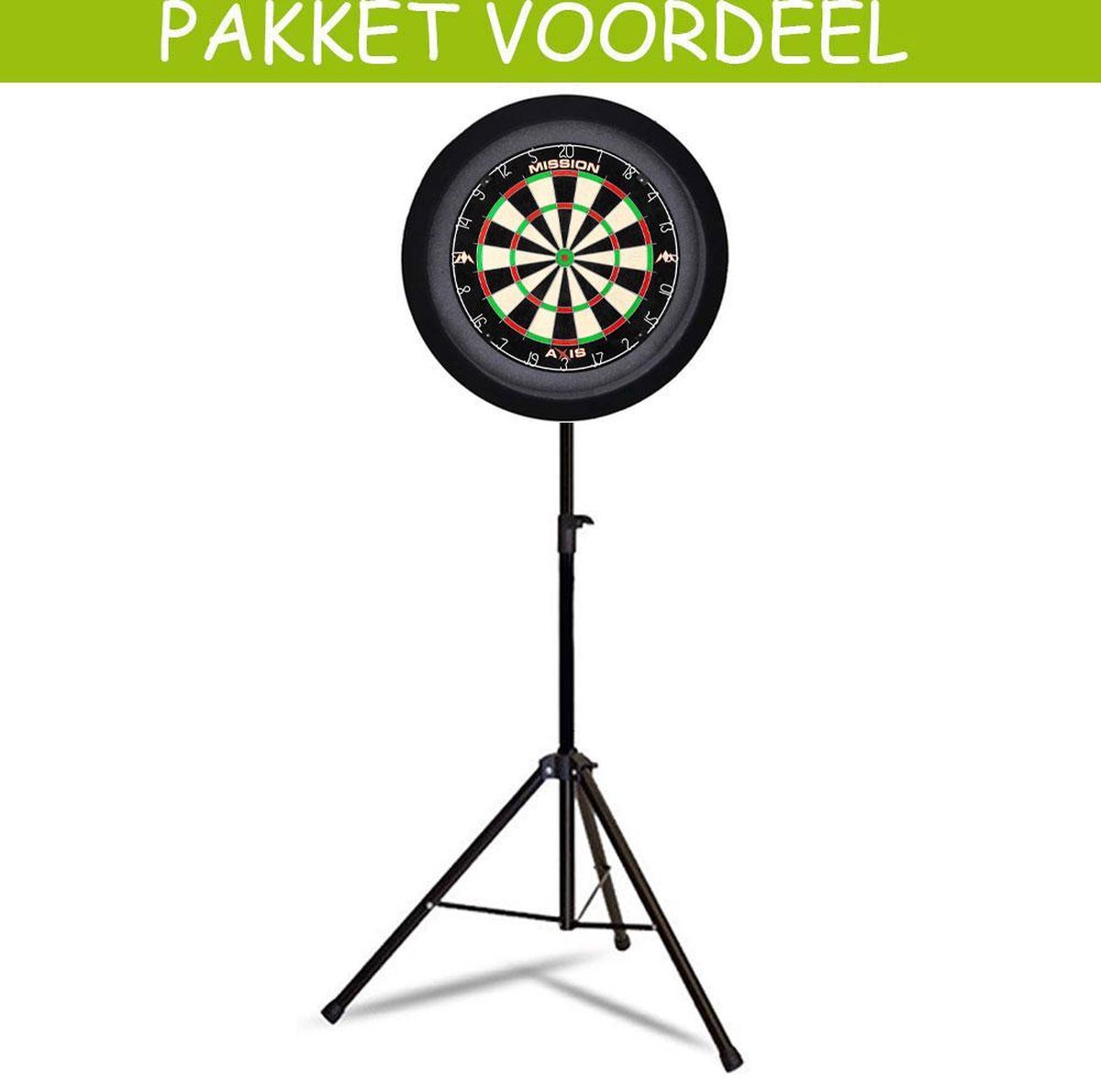 Mobiele Dartbaan VoordeelPakket Basic - Mission Axis -   - Dartbordverlichting Basic (Zwart)