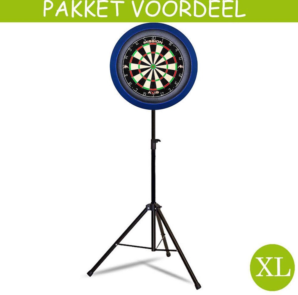 Mobiele Dartbaan VoordeelPakket Pro - Mission Axis -   - Dartbordverlichting Basic XL (Blauw)