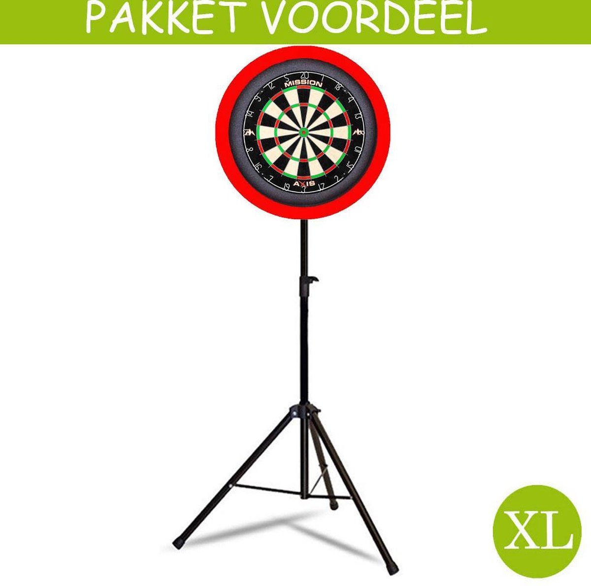 Mobiele Dartbaan VoordeelPakket Pro - Mission Axis -   - Dartbordverlichting Basic XL (Rood)