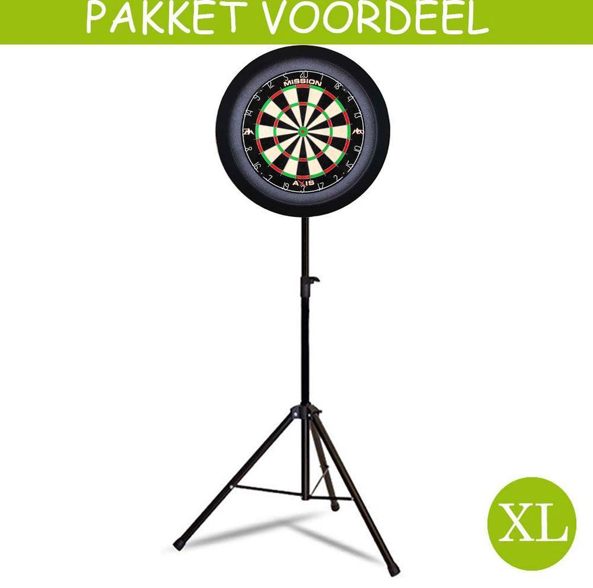 Mobiele Dartbaan VoordeelPakket Pro - Mission Axis -   - Dartbordverlichting Basic XL (Zwart)