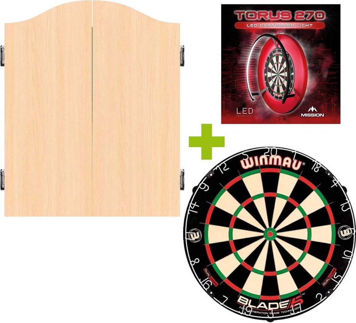 Winmau Pro SFB + Rubberen Surround (Paars) + 90 Pieces Dartaccesoires