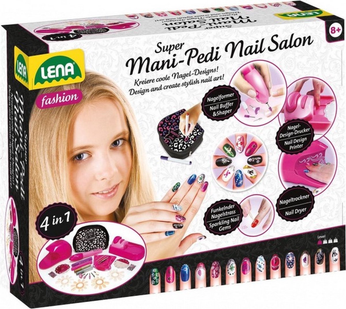 mani-pedicure nagelstudio meisjes roze 58-delig