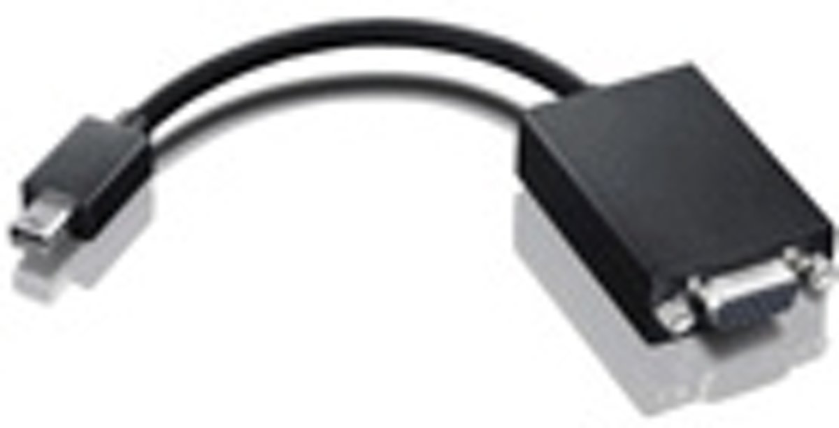 Lenovo 0A36536 mini-DisplayPort VGA Zwart kabeladapter/verloopstukje