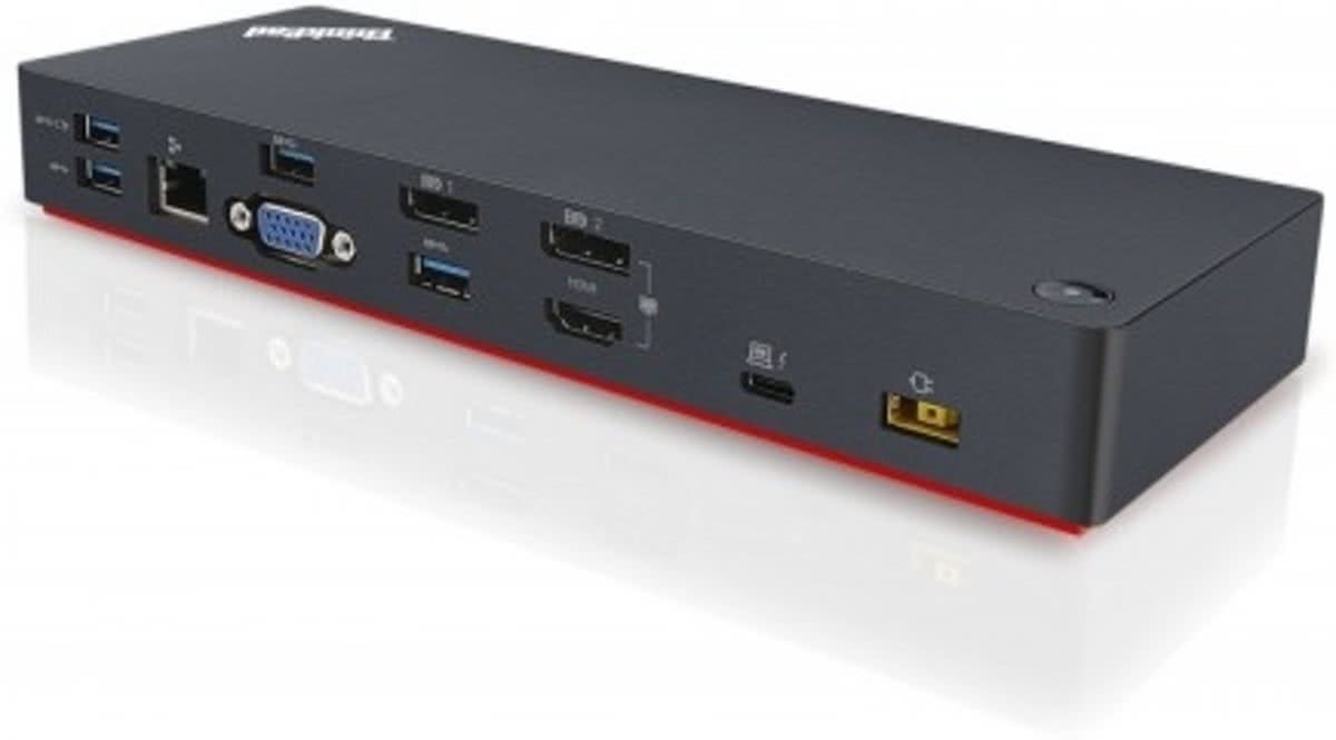 Lenovo 40AC0135EU Thunderbolt 3 Zwart notebook dock & poortreplicator