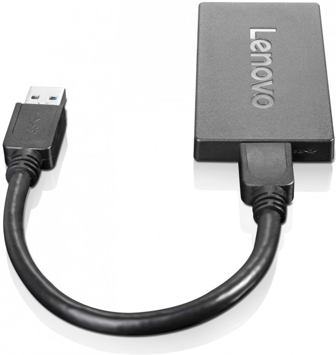 Lenovo 4X90J31021 USB DisplayPort Zwart kabeladapter/verloopstukje