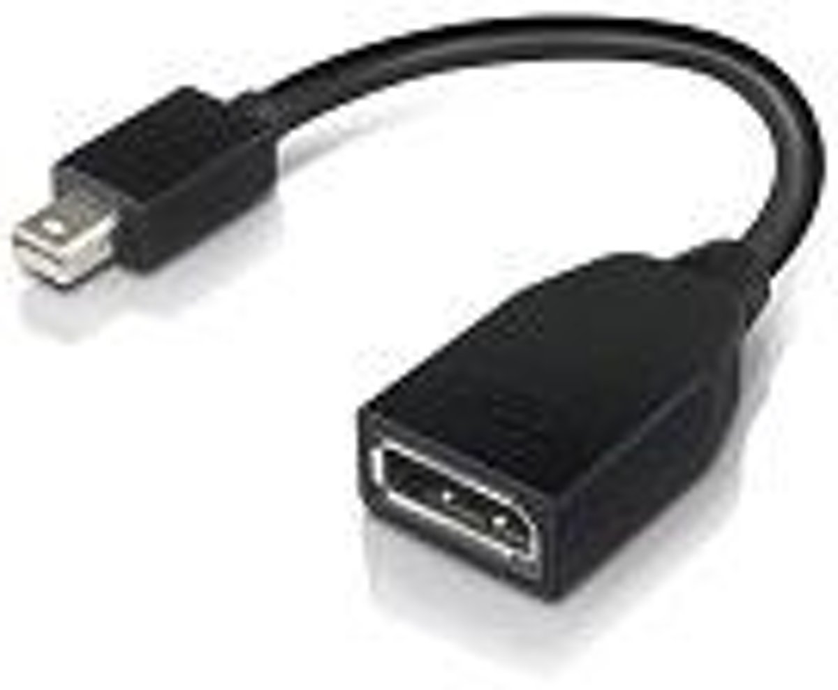 Lenovo 4X90L13971 Mini-DisplayPort DisplayPort Zwart kabeladapter/verloopstukje