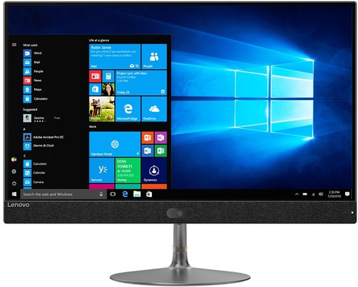 Lenovo IdeaCentre 730S 60,5 cm (23.8) 1920 x 1080 Pixels Touchscreen 1,60 GHz Intel® 8ste generatie Core™ i5 i5-8250U Grijs Alles-in-één-pc