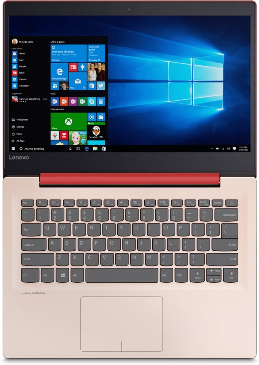 Lenovo IdeaPad 320S 2.40GHz i3-7100U 14 1920 x 1080Pixels Koraal, Rood Notebook