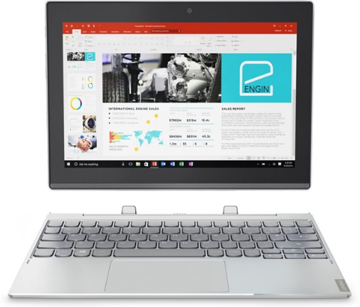 Lenovo IdeaPad Miix 320 1.44GHz x5-Z8350 10.1 Touchscreen Zilver Hybride (2-in-1)