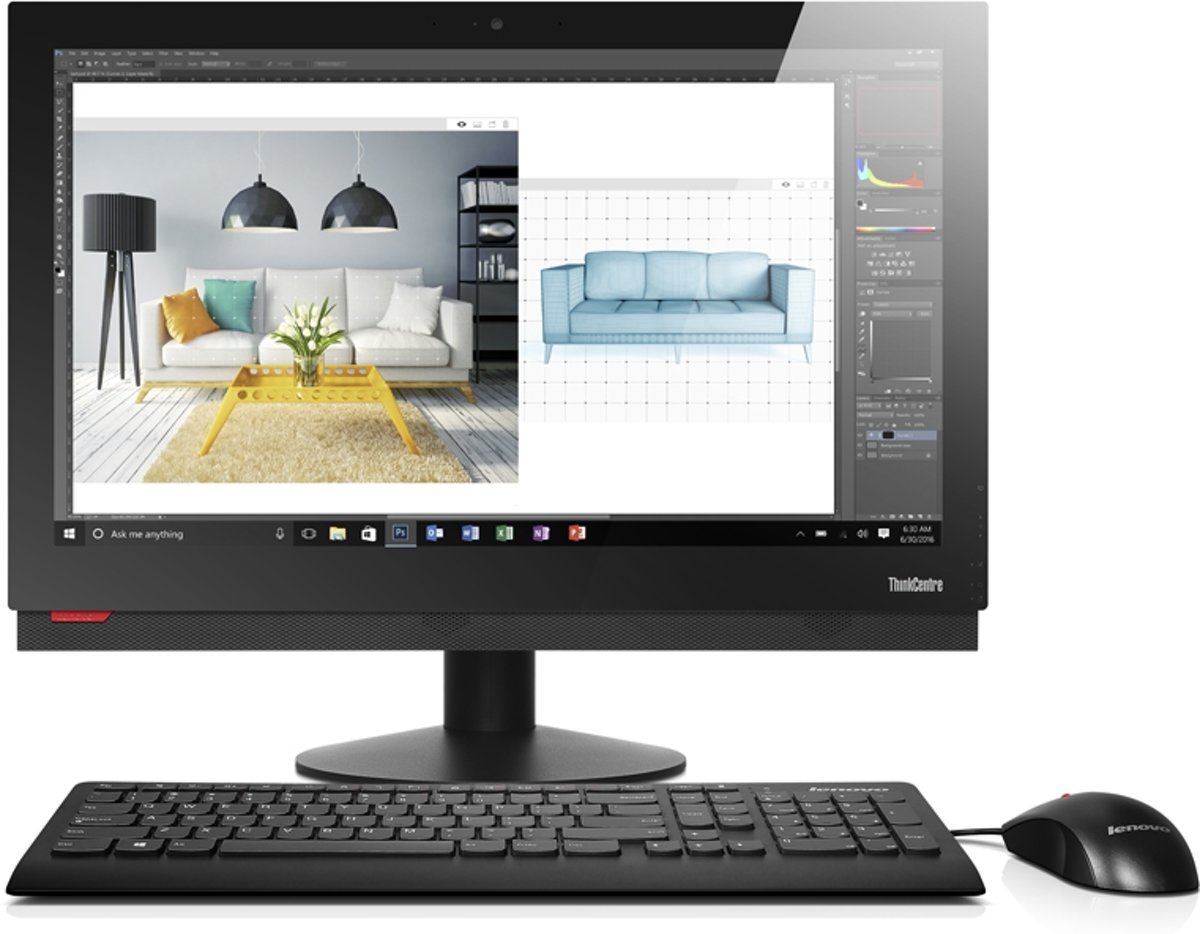 Lenovo ThinkCentre M910Z 3.6GHz i7-7700 Zevende generatie Intel® Core™ i7 23.8 1920 x 1080Pixels Zwart Alles-in-één-pc